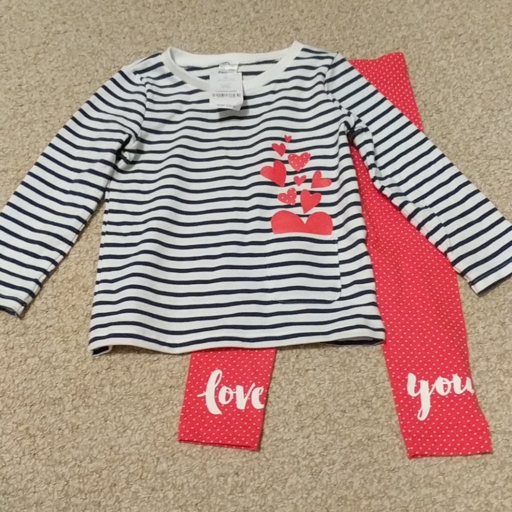 Heart outfit NWT
